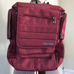 Burgundy laptop backpack